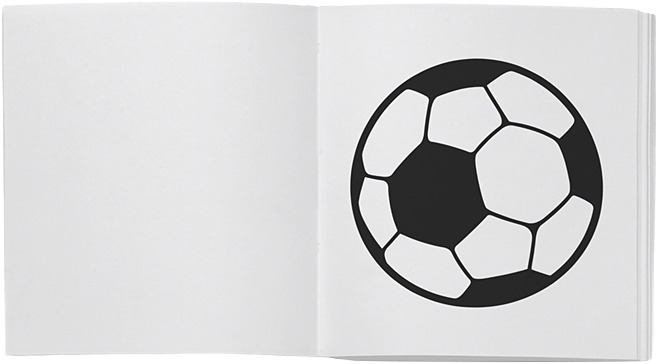 Dibujo de un balón de fútbol